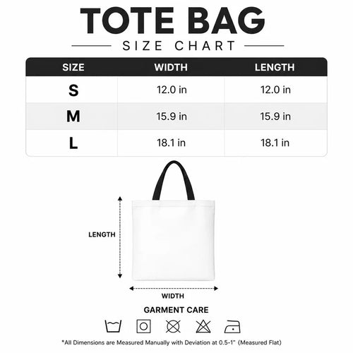 Boston College Undead Mascot Tote Bag - Size Chart